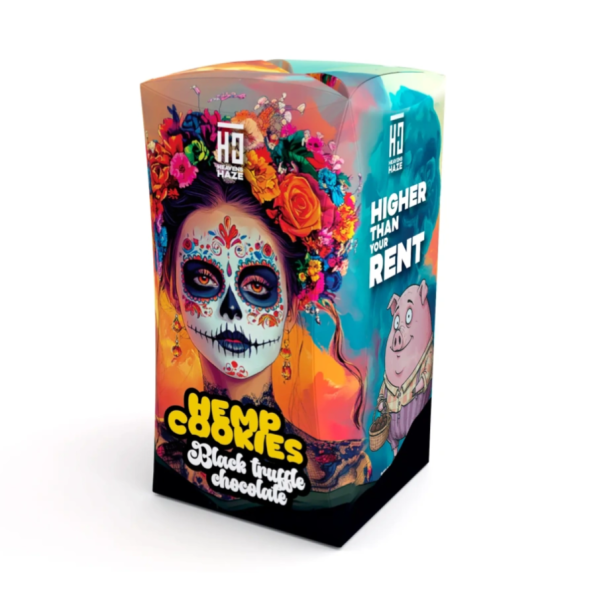 Biscoitos de cânhamo Chocolate com trufa preta, 100 g | Heavens Haze