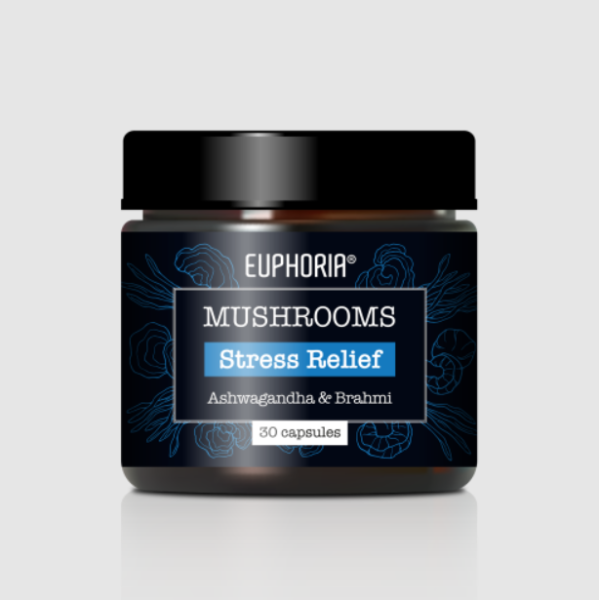 Mushrooms Stress Relief, 30 Kapseln, 250 g | Euphoria