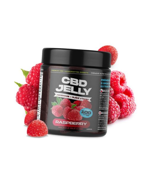 até 25mg CBD Jelly Raspberry, 10 pcs | Czech CBD