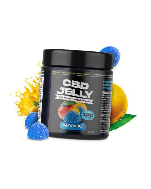 até 25mg CBD Blue Mango Jelly, 10 pcs | Czech CBD